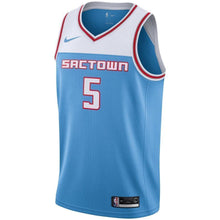Load image into Gallery viewer, Men&#39;s Nike De&#39;Aaron Fox Blue Sacramento Kings City Edition Swingman Jersey