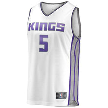 Load image into Gallery viewer, Youth Fanatics Branded De&#39;Aaron Fox White Sacramento Kings Fast Break Jersey  Association Edition