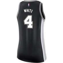 Load image into Gallery viewer, White San Antonio Spurs Women&#39;s Nike Custom Personalized Icon Swingman Jersey  Black