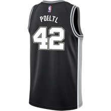 Load image into Gallery viewer, Poeltl San Antonio Spurs Men&#39;s Nike Custom Personalized Icon Swingman Jersey  Black