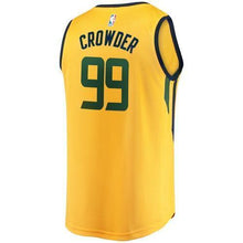 Load image into Gallery viewer, Statement Fastbreak Replica Jersey  MensApparelJerseys  Utah Jazz  Crowder Jae  Primary  Gold