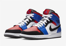Load image into Gallery viewer, Nike Air Jordan 1 Mid Top 3 Three White Red Black BLue Shoes Basketball Men