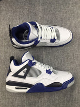 Load image into Gallery viewer, Nike Air Jordan 4 Retro Motosports White Black Blue Basketball Men