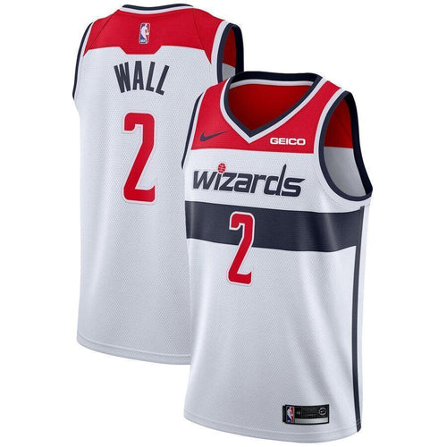 Men's Nike John Wall White Washington Wizards Swingman Sponsor Patch Jersey  Association Edition White