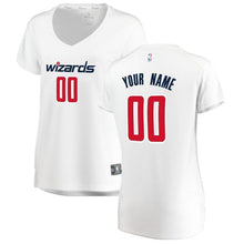 Load image into Gallery viewer, Women&#39;s Fanatics Branded White Washington Wizards Fast Break Custom Replica Jersey  Association Edition  White