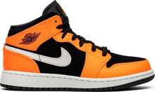 Load image into Gallery viewer, Nike Air Jordan 1 Mid GS Orange Black Shoes Basketball Men