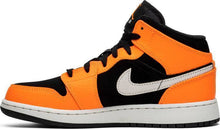 Load image into Gallery viewer, Nike Air Jordan 1 Mid GS Orange Black Shoes Basketball Men