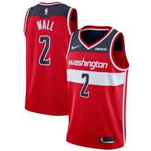 Load image into Gallery viewer, Men&#39;s Nike John Wall Red Washington Wizards Custom Swingman Sponsor Patch Jersey  Red
