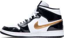 Load image into Gallery viewer, Nike Air Jordan 1 Mid Patent &#39;Black Gold&#39; Shoes Basketball Men Sale Size US 8, 8.5, 9, 10, 11