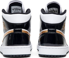 Load image into Gallery viewer, Nike Air Jordan 1 Mid Patent &#39;Black Gold&#39; Shoes Basketball Men Sale Size US 8, 8.5, 9, 10, 11
