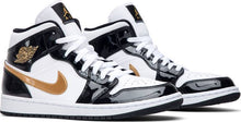 Load image into Gallery viewer, Nike Air Jordan 1 Mid Patent &#39;Black Gold&#39; Shoes Basketball Men Sale Size US 8, 8.5, 9, 10, 11