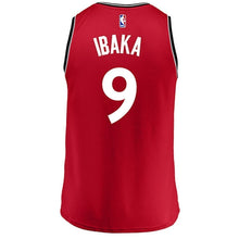 Load image into Gallery viewer, Raptors Ladies Swingman Icon Jersey  Ibaka  Red