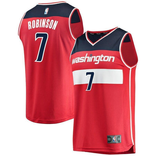 Men's Fanatics Branded Devin Robinson Red Washington Wizards Fast Break Replica Team Color Player Jersey  Icon Edition  Red