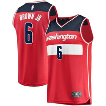 Load image into Gallery viewer, Men&#39;s Fanatics Branded Troy Brown Jr. Red Washington Wizards Fast Break Replica Jersey – Icon Edition  Red