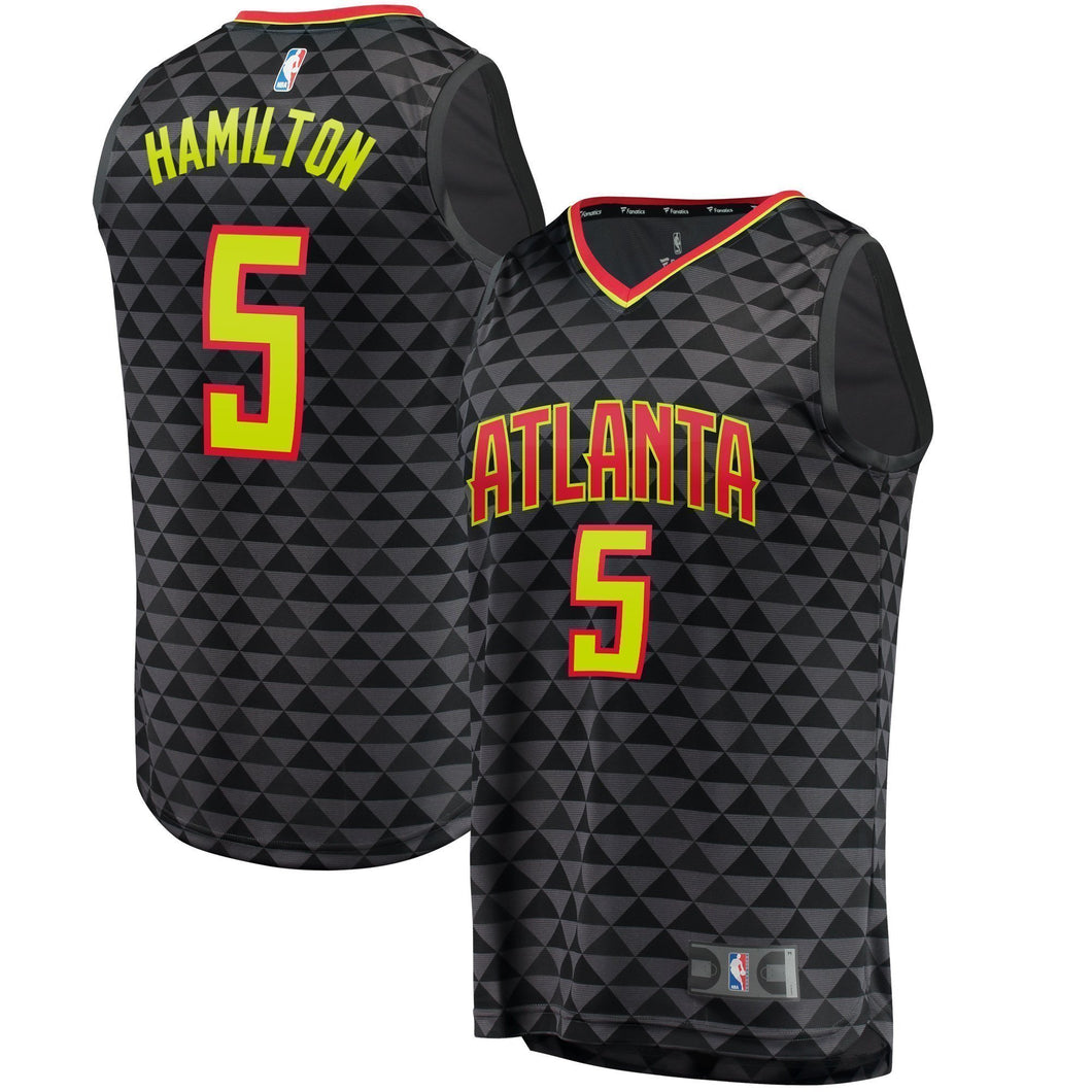 Daniel Hamilton Atlanta Hawks Jersey  Icon Edition  Black