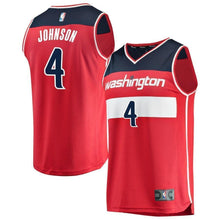 Load image into Gallery viewer, Youth Fanatics Branded Wesley Johnson Red Washington Wizards Fast Break Replica Jersey  Icon Edition  Red