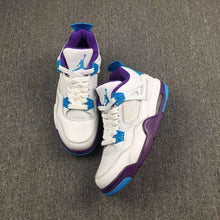Load image into Gallery viewer, Nike Air Jordan 4 Retro “Hornets” White Blue Purple Basketball Men