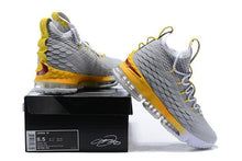 Load image into Gallery viewer, Nike Lebron XV 15 Grey Gold Yellow Men Shoes Sale Size US7,8,8.5,9,10,11,12
