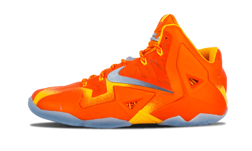 Nike Lebron 11 Preheat Urbn Orng/lt Armry Bl-lsr Orng