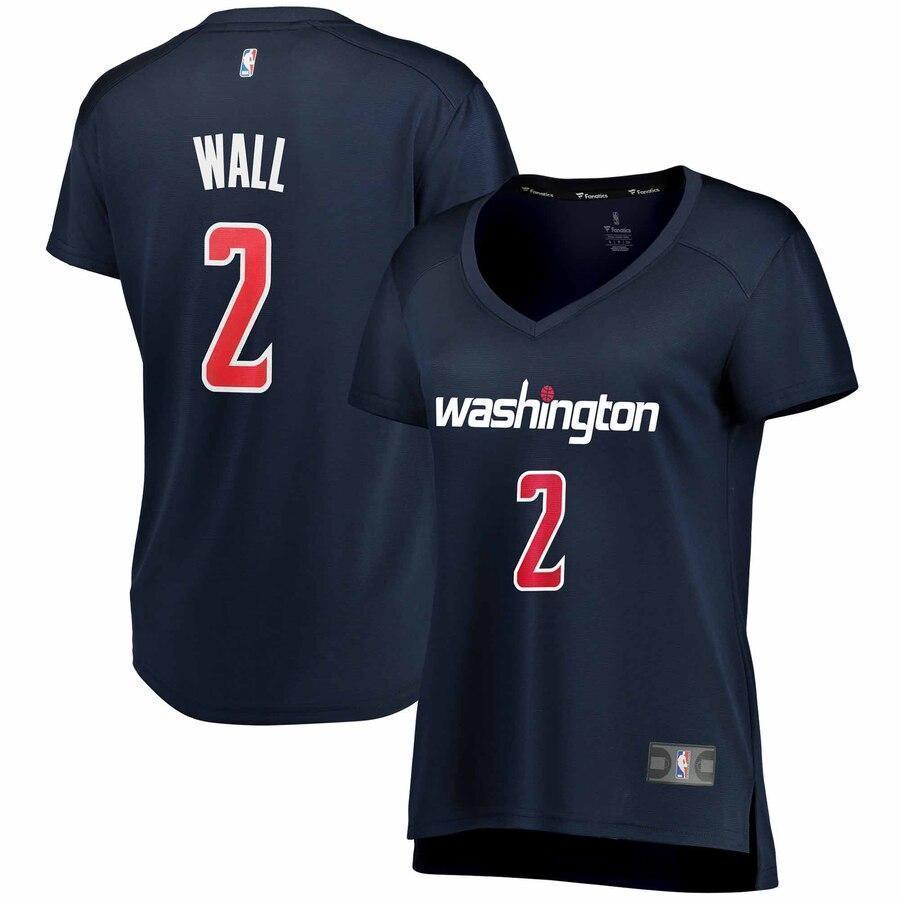 Women's Fanatics Branded John Wall Navy Washington Wizards Fast Break Replica Statement Edition Jersey  Navy