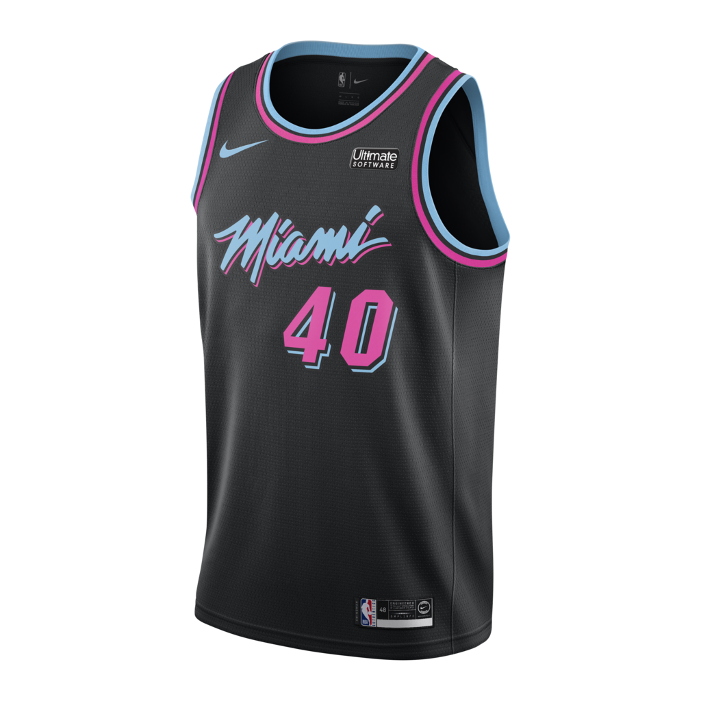 Udonis Haslem Nike Miami Heat Vice Nights Swingman Jersey  Black