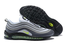 Load image into Gallery viewer, Nike Air Max 97 Carbon Grey Fludredsent Green Shoes Sale Men Size US 7, 8, 8.5, 9, 10, 11