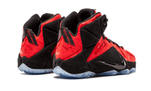 Load image into Gallery viewer, Nike Lebron 12 Ext Unvrsty Rd/unvrsty Rd-blk-mtll