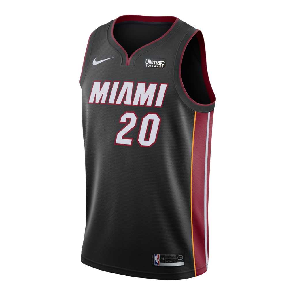 Justise Winslow Nike Miami Heat Icon Black Swingman Jersey  Black