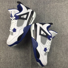 Load image into Gallery viewer, Nike Air Jordan 4 Retro Motosports White Black Blue Basketball Men