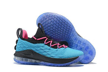 Load image into Gallery viewer, Nike Lebron XV 15 Low EP Black Light Blue Red Men Shoes Sale Size US7,8,8.5,9,10,11,12