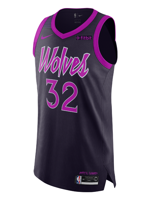 Minnesota Timberwolves City Edition KarlAnthony Towns Authentic Jersey  Black