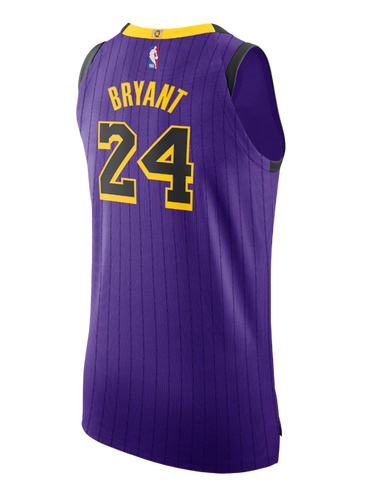 Los Angeles Lakers City Edition Kobe Bryant Authentic Jersey  Purple