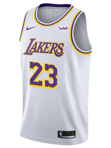 Los Angeles Lakers LeBron James  Association Edition Swingman Jersey  White