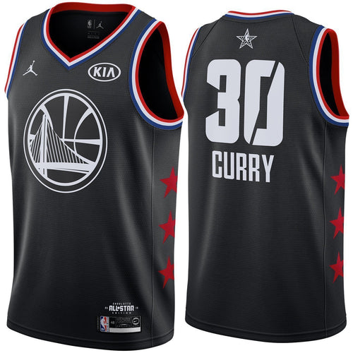 NBA AllStar Edition Stephen Curry # Men's Jordan Swingman Jersey  Black
