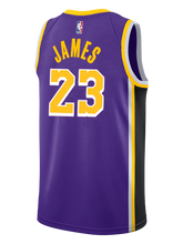Load image into Gallery viewer, Los Angeles Lakers LeBron James  Statement Edition Swingman Jersey  Purple