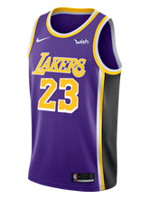 Load image into Gallery viewer, Los Angeles Lakers LeBron James  Statement Edition Swingman Jersey  Purple