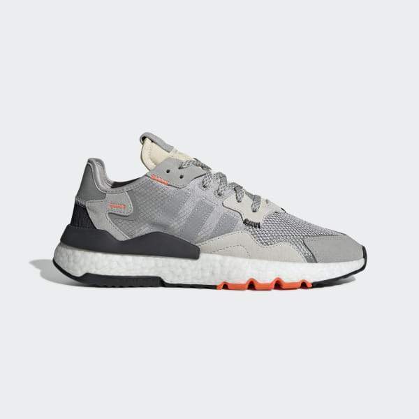 Nite Jogger Shoes Grey Two / Multi Solid Grey / Solar Orange Adidas