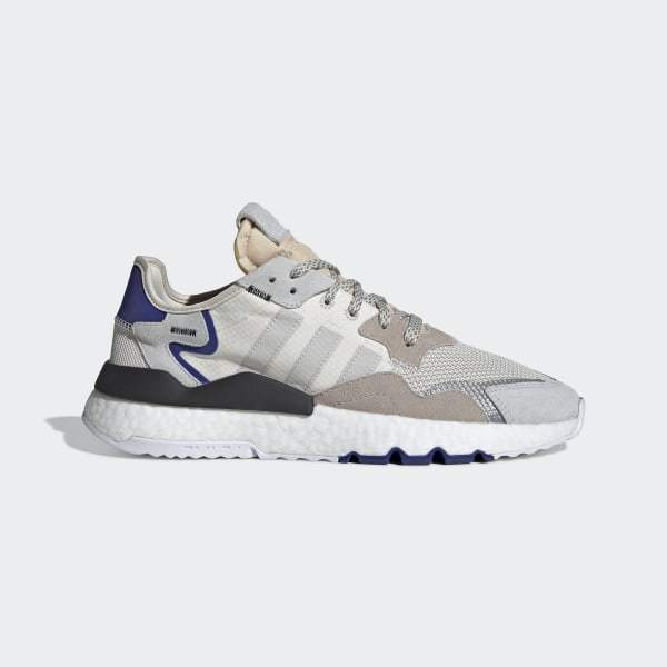 Nite Jogger Shoes Raw White / Grey One / Active Blue Adidas