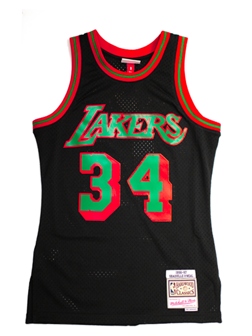 Los Angeles Lakers Shaquille Oneal Christmas Swingman Jersey  Black