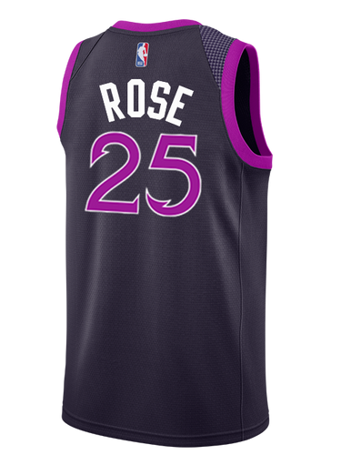 Minnesota Timberwolves City Edition Derrick Rose Swingman Jersey  Black
