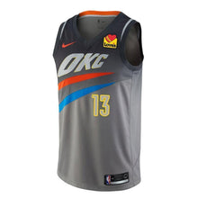 Load image into Gallery viewer, Oklahoma City Thunder Nike Youth George City Edition Swingman Jersey  Black
