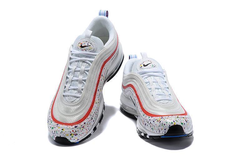 Nike Air Max 97 White Red Shoes Sale Men Size US 7, 8, 8.5, 9, 10, 11
