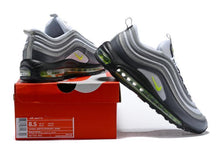 Load image into Gallery viewer, Nike Air Max 97 Carbon Grey Fludredsent Green Shoes Sale Men Size US 7, 8, 8.5, 9, 10, 11