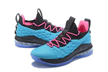 Load image into Gallery viewer, Nike Lebron XV 15 Low EP Black Light Blue Red Men Shoes Sale Size US7,8,8.5,9,10,11,12