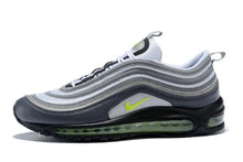 Load image into Gallery viewer, Nike Air Max 97 Carbon Grey Fludredsent Green Shoes Sale Men Size US 7, 8, 8.5, 9, 10, 11