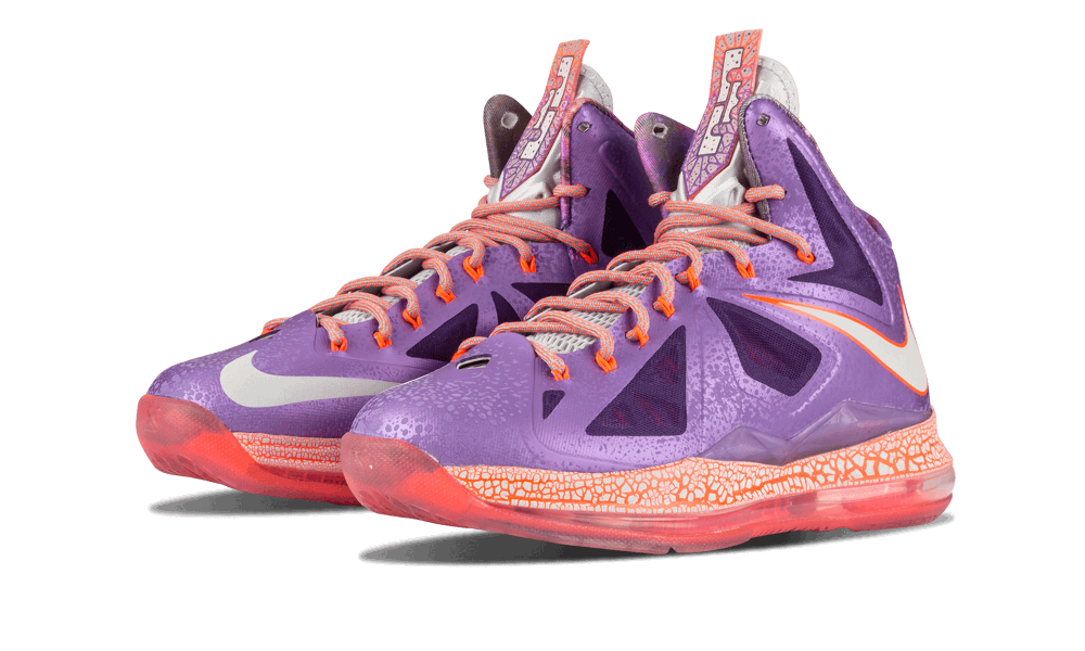 Nike Lebron 10 - As Lsr Purple/strt Gry-ttl Crmsn