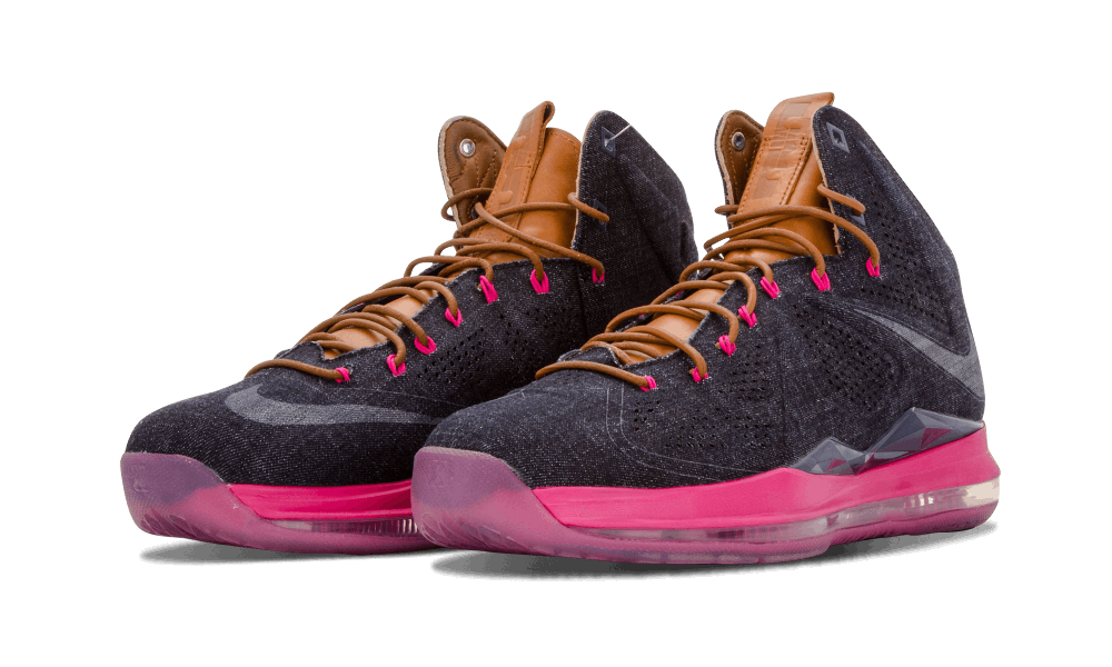 Nike Lebron 10 Ext Denim Qs Mid Navy/mid Nvy-hzlnt-frbrry