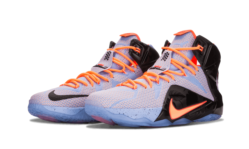 Nike Lebron 12 Aluminum/sunset Glow-ht Lv-blk