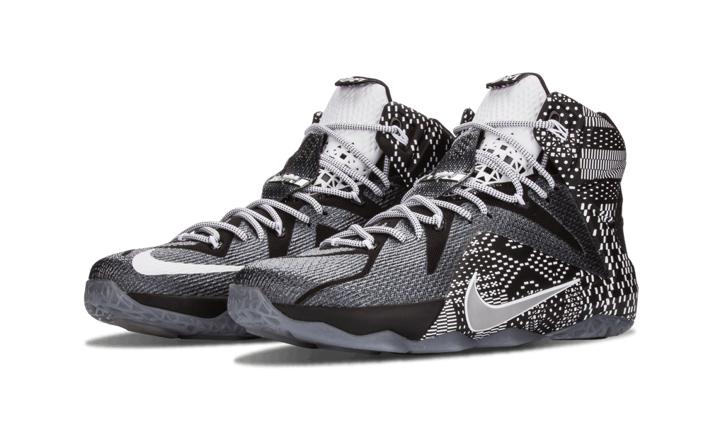Nike Lebron 12 Bhm Black/metallic Silver-white