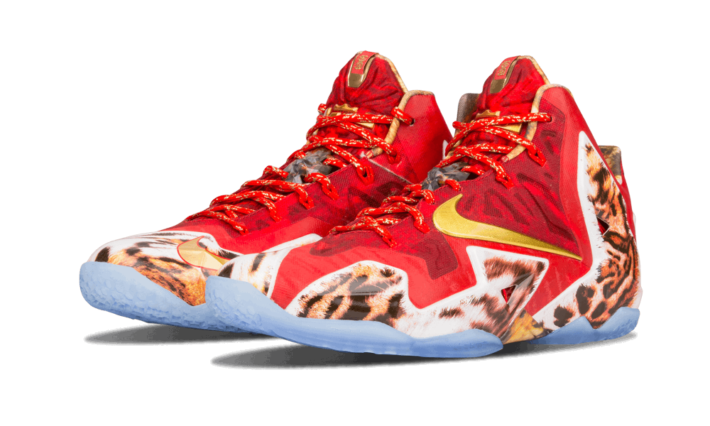 Nike Lebron Xi Premium Challenge Red/metallic Gold-ic